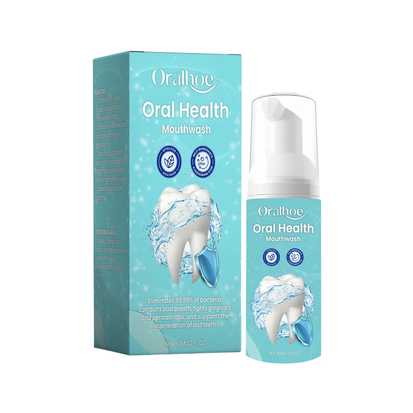 OralHoe Teeth Cleaning Mousse – Whitens, Fresh Breath, Removes Yellow Stains