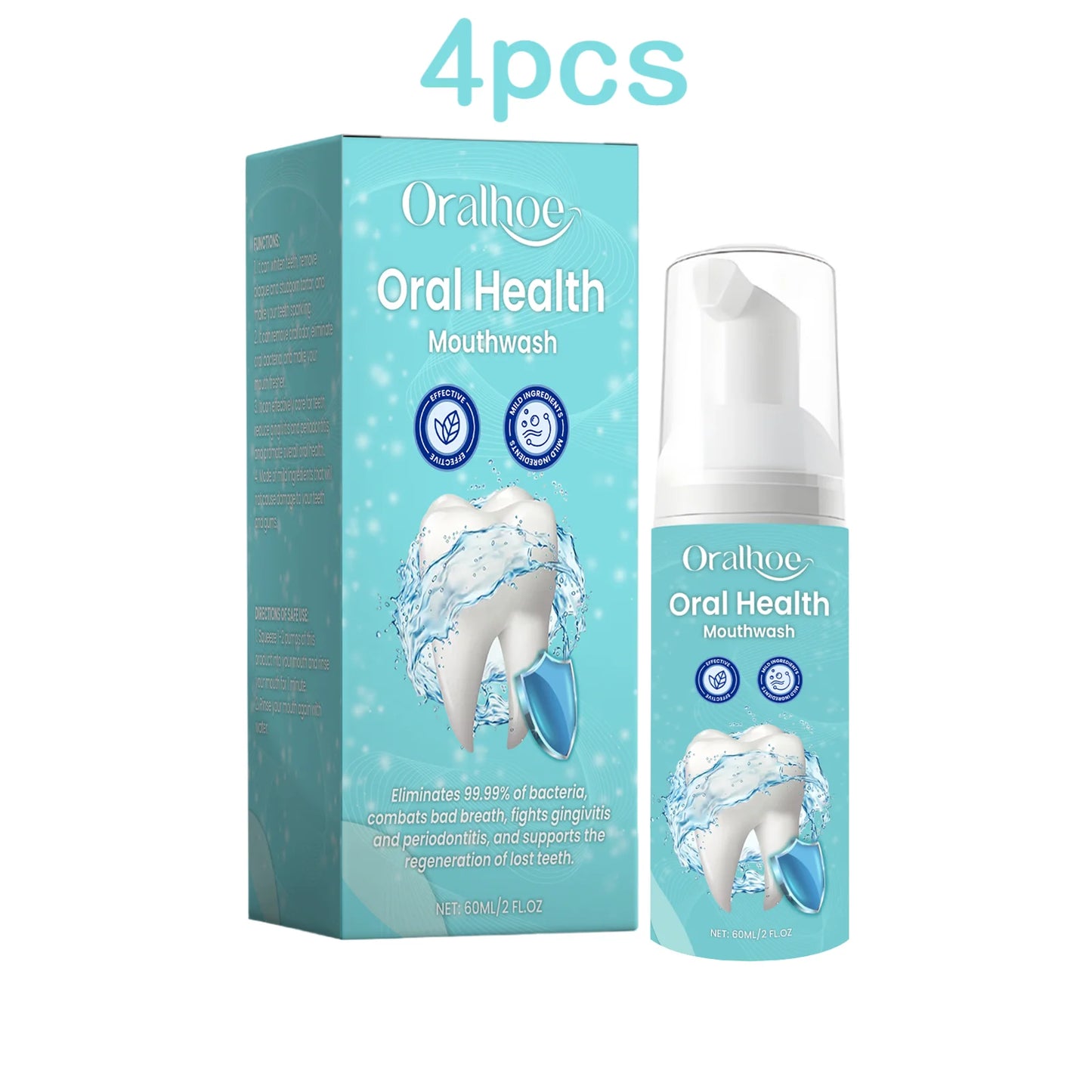 OralHoe Teeth Cleaning Mousse – Whitens, Fresh Breath, Removes Yellow Stains
