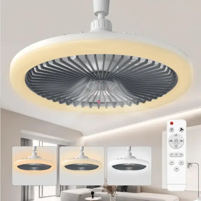 AirFlex™ 3‑in‑1 Rotatable E27 LED Ceiling Fan Light with Remote